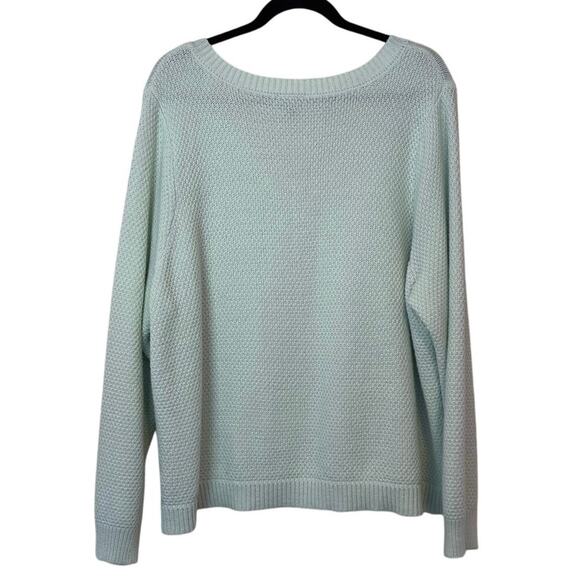 Torrid Mint Green V-Neck Midi Pullover Sweater Size 2 Plus Cozy Casual Chic - Picture 2 of 9
